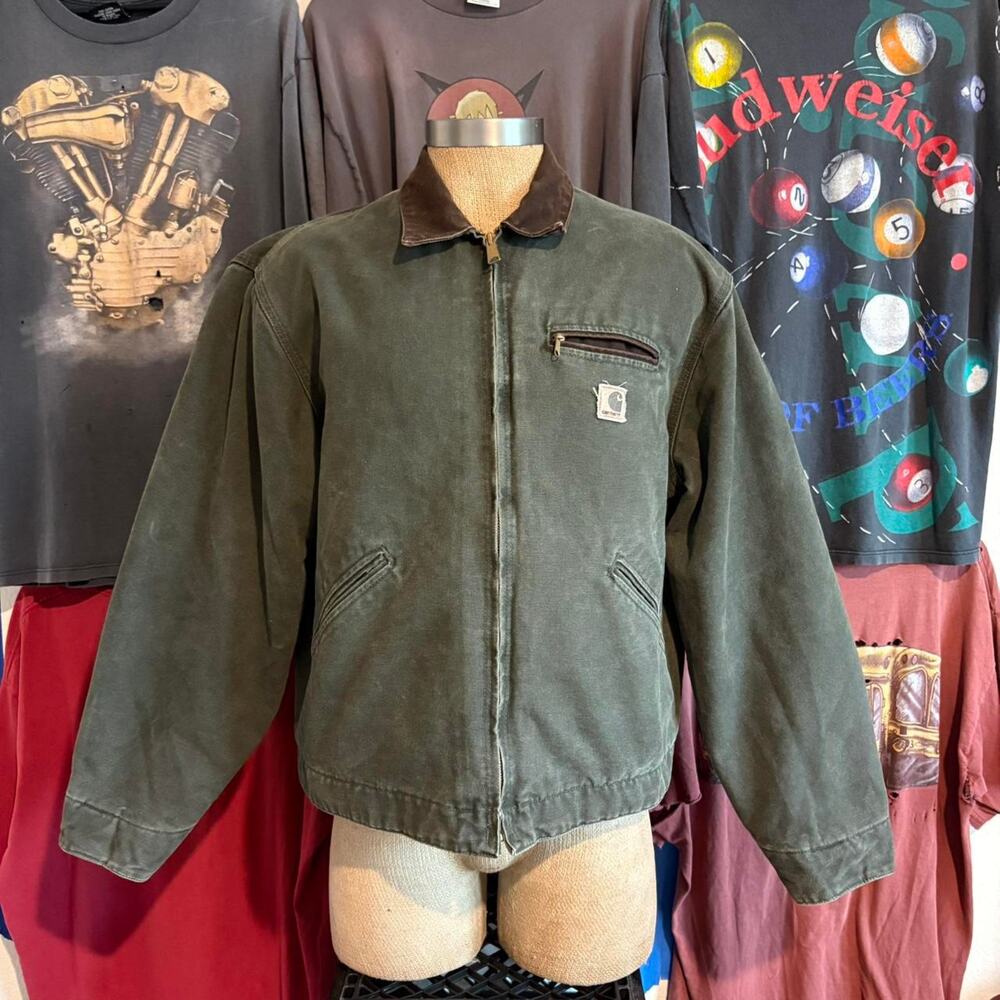 Vintage 1990s carhartt green detroit Jacket